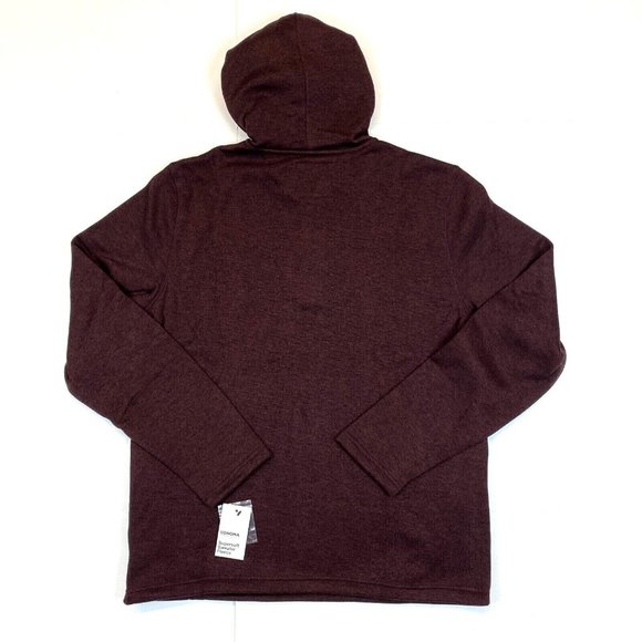Men's Sonoma Supersoft Sweater Fleece Henley Hoodie - Plum - L - Picture 3 of 3
